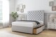 image 4 of Sloomy Mayfair Silver Plush Divan Bed Base 4 Drawers With 26 Inch Strutted Headboard | Silver | Silver | King | 1