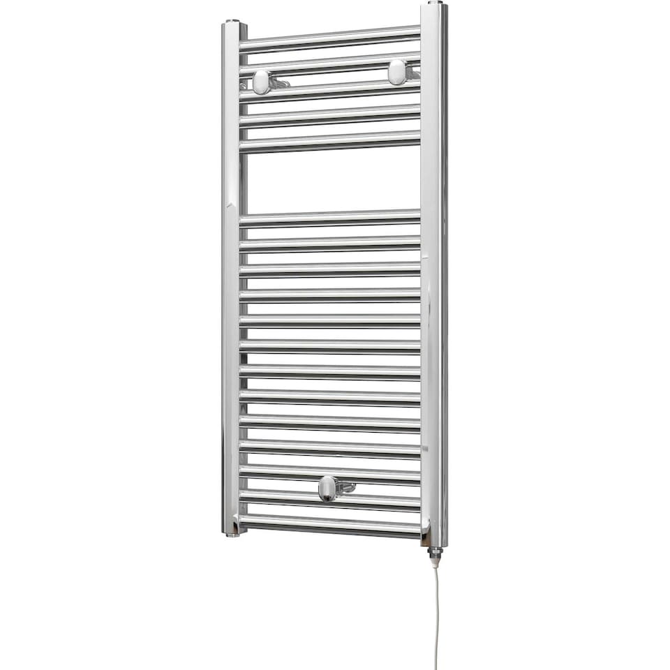 image 1 of Roma - Chrome Electric Towel Rail H842mm x W400mm Straight 200w Standard