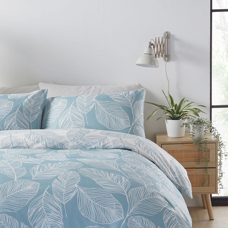image 1 of Fusion Matteo Duvet Cover Set Duck Egg