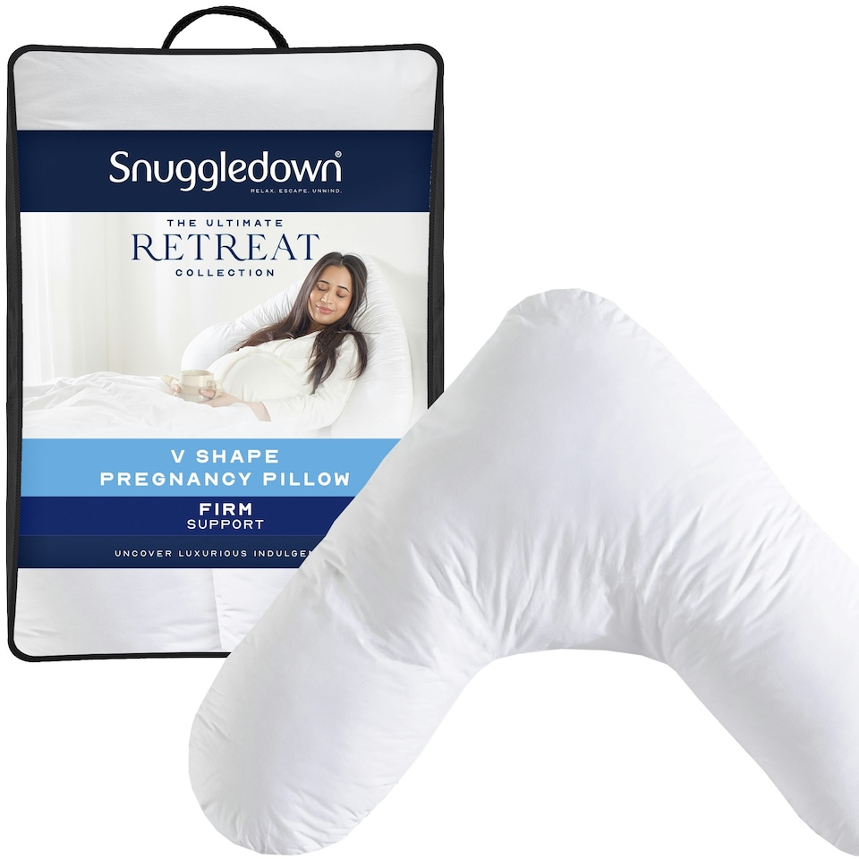 image 1 of Snuggledown V Shape Firm Support Pillow White | White | 1 Pack