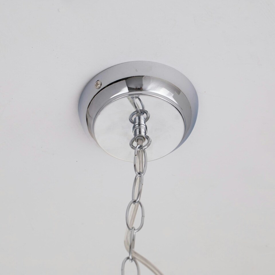 image 1 of Polished Chrome 3 Light Lantern Style Pendant Chrome | Clear