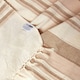 image 7 of Homescapes Cotton Morocco Striped Beige Throw - 255 x 360 cm | Cream