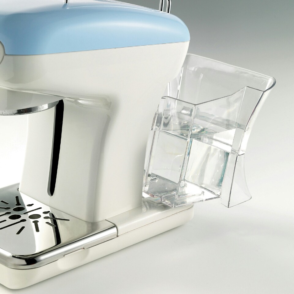 image 1 of Ariete 1389/15 Vintage Retro Espresso Coffee Machine with Milk Frother, Blue