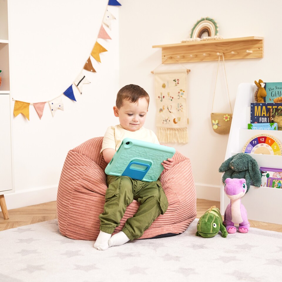 image 1 of Kids High Rest Beanbag Corduroy Dawn Pink | Pink | Dawn Pink | 1