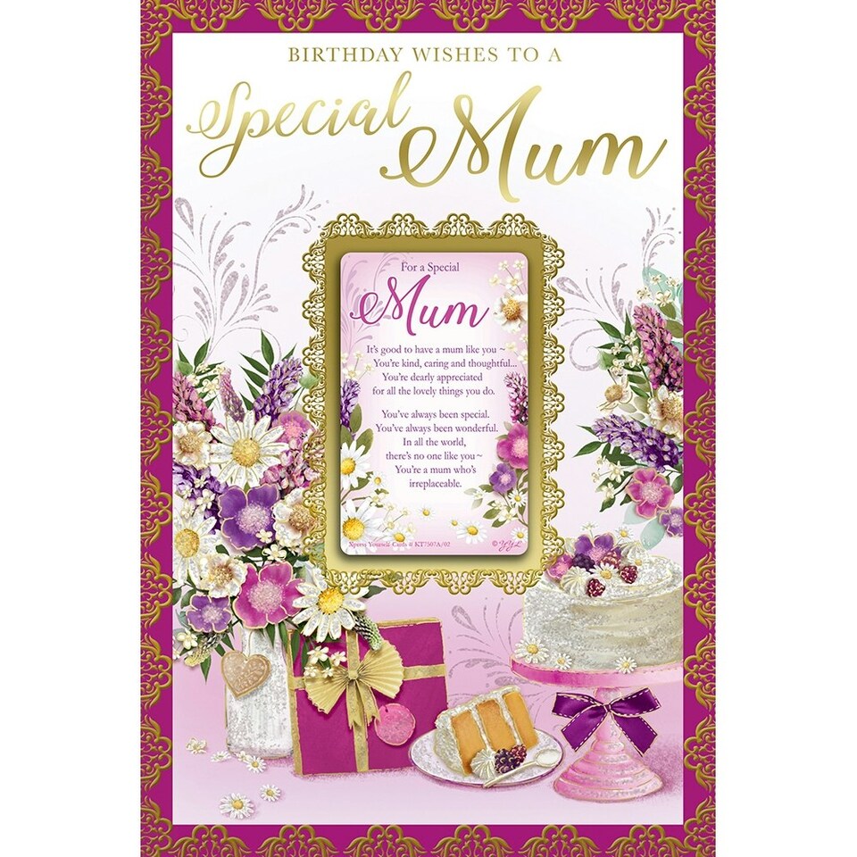 image 1 of Birthday Wishes To A Special Mum Keepsake Treasures Greeting Card
