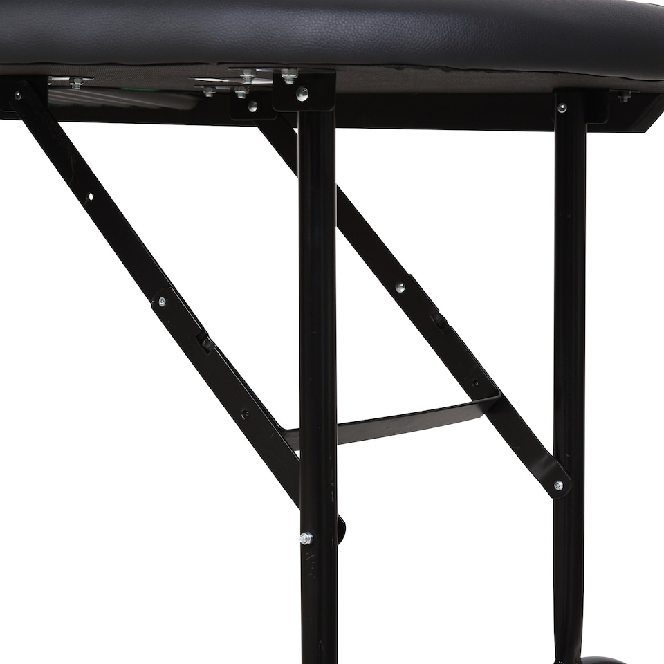 image 1 of HOMCOM 7-Player Folding Poker Table, Chip Tray, Cup Holders, 182 x 91 cm