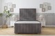 image 1 of Sloomy California Slate Naples Bed Frame With 50" Upholstered Headboard 2'6 Small Single