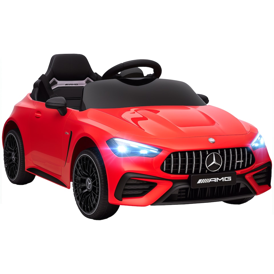 image 1 of AIYAPLAY Licensed Mercedes AMG CLE 53 Kids Electric Car, 12V Ride On Car with Dual Motors, Remote Control, Suspension, LED Lights, Music and Assist Wheels for 3-6 Years Old | Red