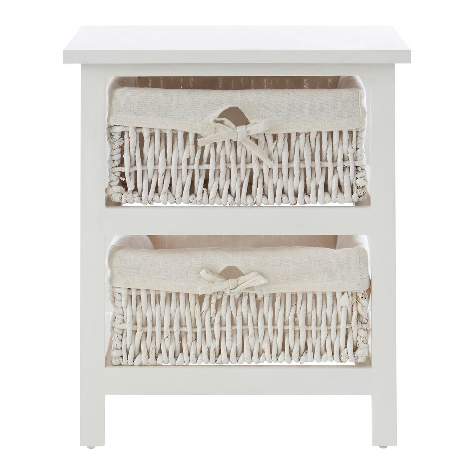 image 1 of White 2 Maize Baskets Storage Unit White