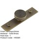 image 2 of Elegant 40mm Antique Brass Cupboard Knob with Plain Backplate - Kitchen Cabinet Knob