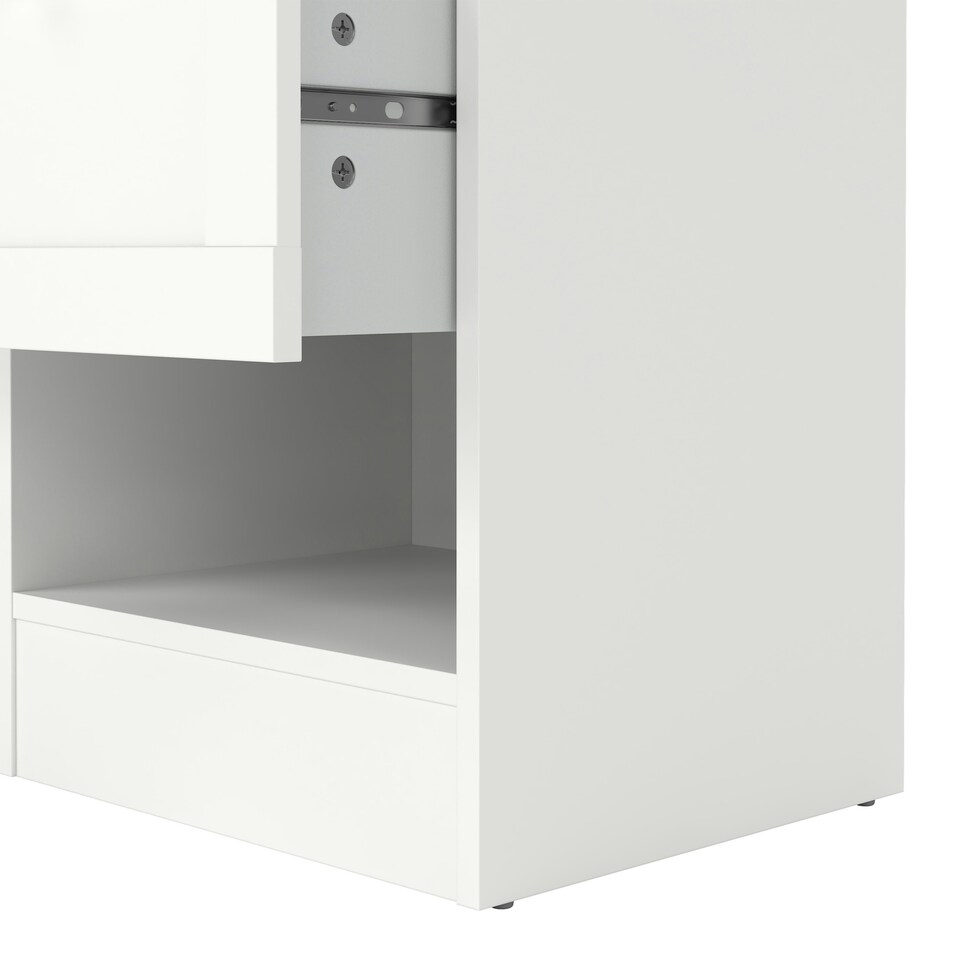 image 1 of Brande Nightstand with1 Frame Drawer in White White