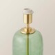 image 5 of ValueLights Leigh Forest Green Glass and Gold Detail Table Lamp Base | White
