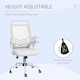 image 3 of Vinsetto Mesh Swivel Office Chair Task Computer Chair w/ Lumbar Support, White