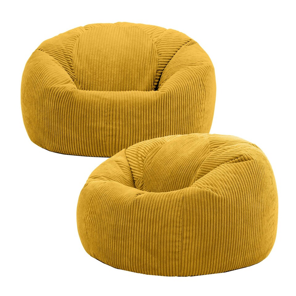 image 1 of icon Kingston Classic Beanbag Corduroy Yellow Set of 2 Yellow | Yellow