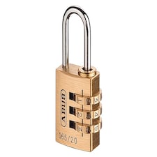 ABUS Mechanical 165/20 20Mm Solid Brass Body Combination Padlock (3-Digit) Carded