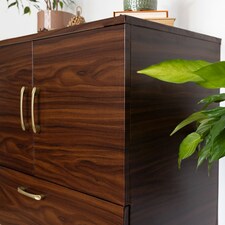 Sticky Back Plastic Walnut Wood Effect Kitchen Self-adhesive Vinyl Wrap for Cupboards, Doors and Worktops 90cm x 15m - d-c-fix