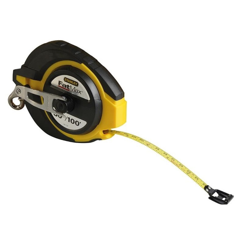Stanley Hand Tools Fatmax Closed Case Steel Long Tape - Multi Colour - 30m/100ft