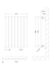image 8 of Balterley Lucia Square Horizontal Single Panel Radiator | Grey | Anthracite | 1
