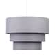 image 2 of Dark Grey 3 Tier Ceiling Light Shade | Grey | Large | 1