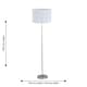 image 8 of First Choice Lighting Chrome Stick Floor Lamp with White Laser Cut Shade Chrome | White