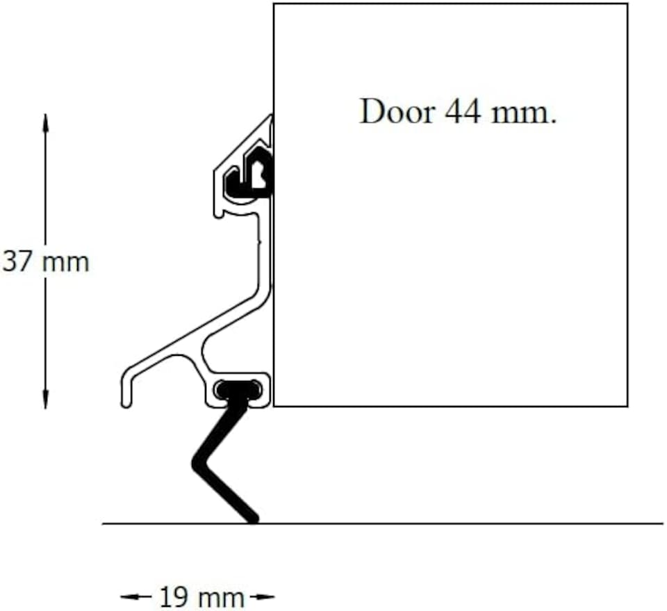 image 1 of Exitex Exeplex Rain Deflector 914mm, Aluminium Door Draught Excluder, Door Weather Bar | White