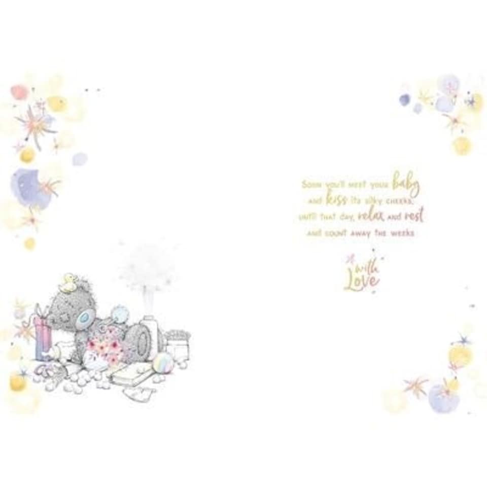 image 1 of Bear With Bunting Baby Shower Card