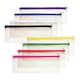 image 1 of Pack of 12 Janrax 13x5" Assorted Colour Zip Clear Exam Pencil Cases
