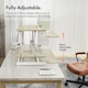 image 3 of VonHaus Height Adjustable Bamboo Standing Desk Converter, 80cm Length | Multi | Light Wood