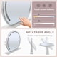 image 3 of Living and Home Round Hollywood Vanity LED Makeup Mirror