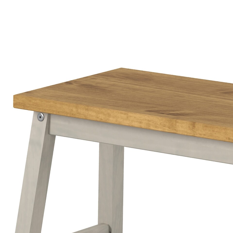 image 1 of Corona Live Edge Dining Bench - Double Seater Wooden Bench in Black or Grey Finish | Grey | Grey | One Size | 1