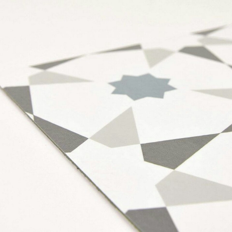 image 1 of Fine Decor Floorpops Stellar Floor Tiles (Pack of 10) - Grey/White - One Size Grey | One Size