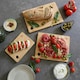 image 6 of Nicola Spring 3pc Bamboo Chopping Board Set 100% Bamboo Natural Cutting Serving Worktop Saver Boards Brown