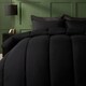 image 1 of OHS Plain 10.5 TOG Coverless Duvet with Pillowcase Bedding Set