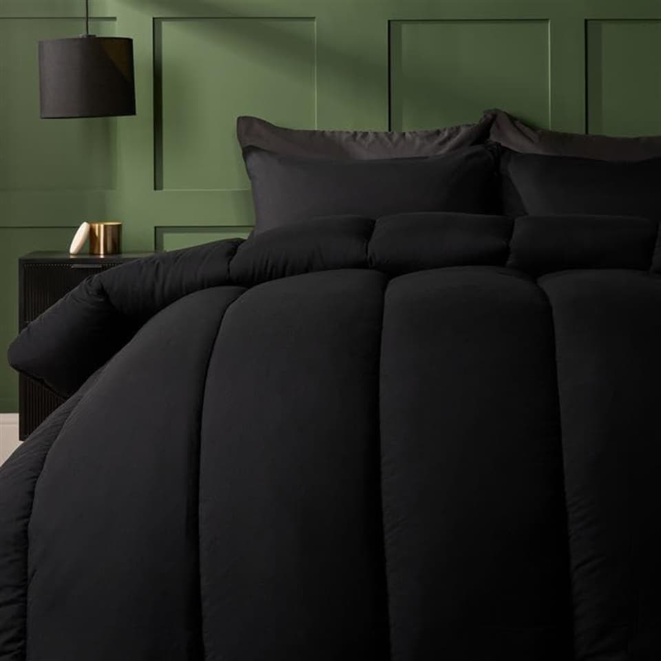image 1 of OHS Plain 10.5 TOG Coverless Duvet with Pillowcase Bedding Set
