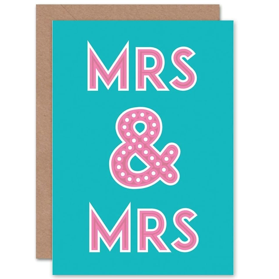 image 1 of Celebration Same Sex Gay Mrs Love Wedding Card