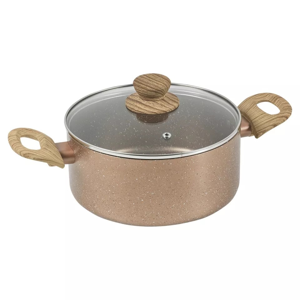 image 1 of URBN-CHEF Ceramic Rose Gold Cookware Set