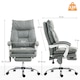 image 7 of HOMCOM Office Chair with Adjustable Lumbar Support, Computer Chair, Grey | Grey | White | One Size
