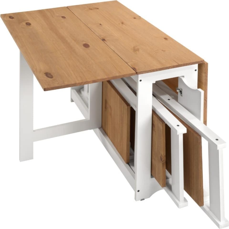 image 1 of Santos Butterfly Folding Space Saving Dining Set Blue