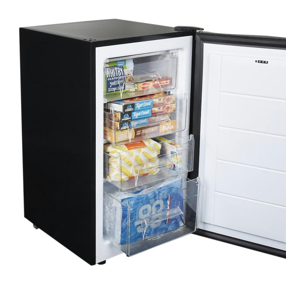 image 1 of SIA UCF50BL/E 50cm Black Freestanding Under Counter Freezer 80L Black