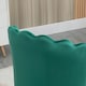 image 8 of HOMCOM Velvet-Feel Shell Accent Chair Home Bedroom Lounge Metal Legs Green