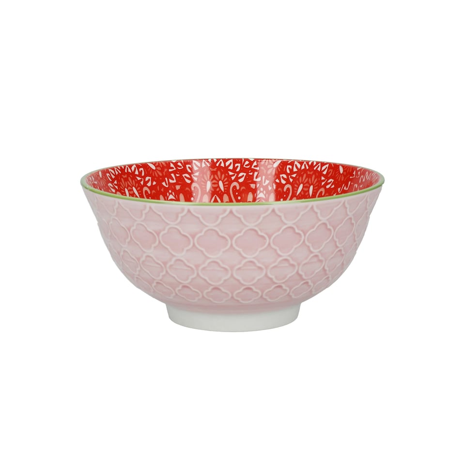 image 1 of KitchenCraft Cereal Bowl Set Multicolour Patterned Set of 4