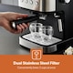 image 3 of GEEPAS Espresso & Cappuccino Coffee Machine with Milk Frother, Silver