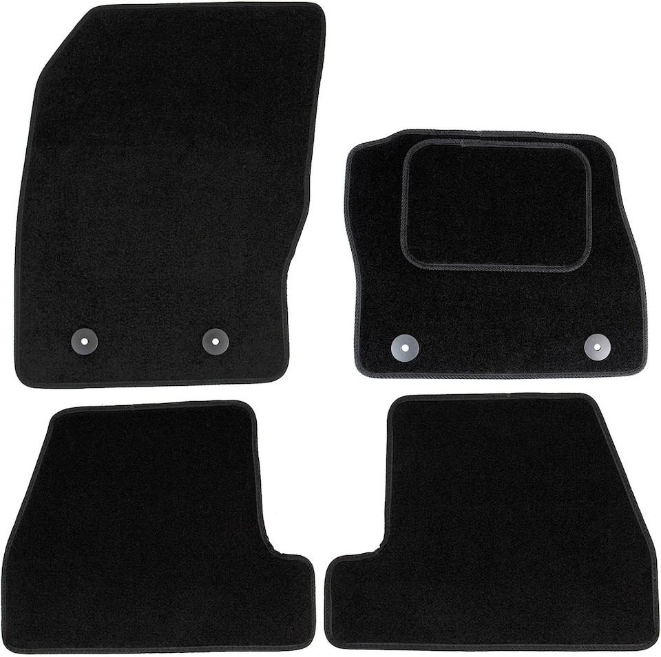 image 1 of Actiasmat Custom Fit Black Replacement Car Floor Mats for Ford Focus Mk3 2011-2018 Face Lift | 4 Piece Set (Carpet)