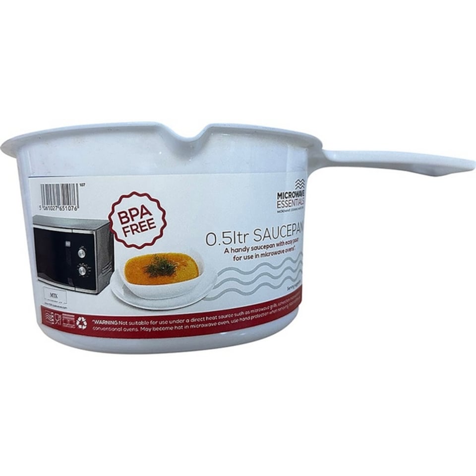 image 1 of Microwave Essentials Saucepan | White | White | 1