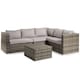 image 5 of OHS Tuscany 5 Seater Rattan Garden Sofa Set Patio Table L Shape Settee | Grey