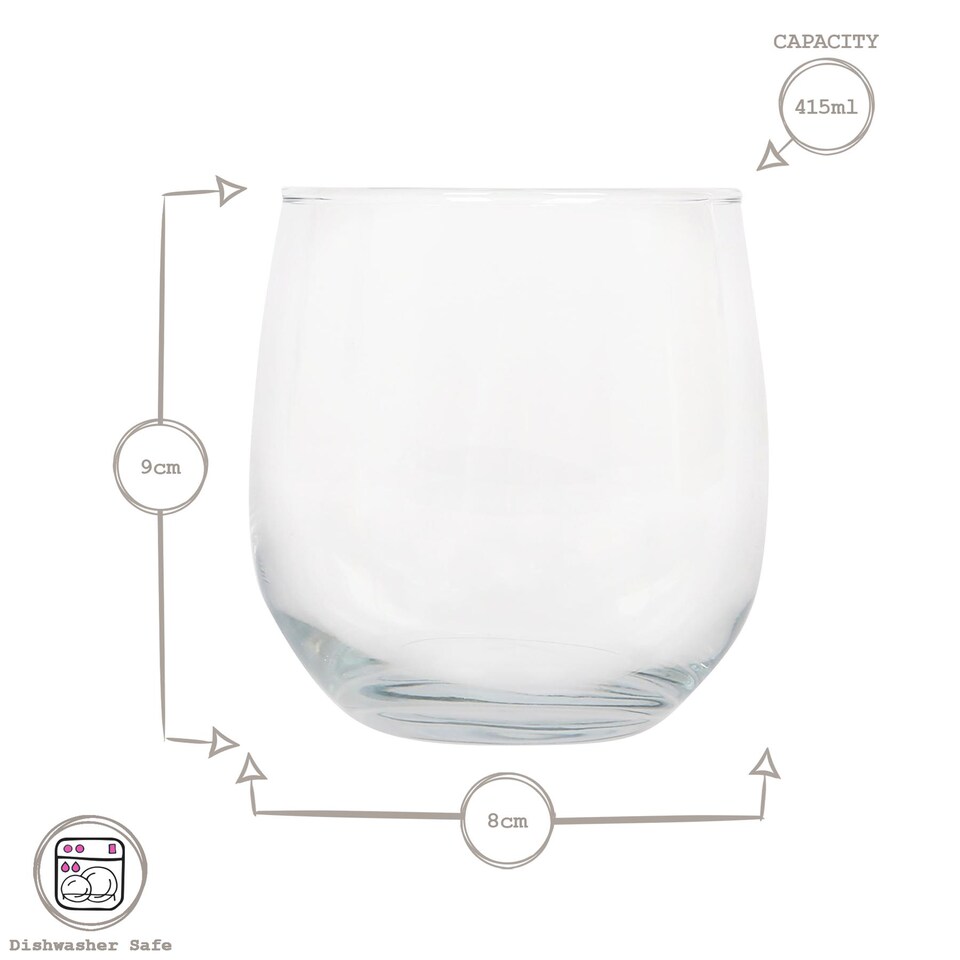 image 1 of LAV Gaia Whisky Glasses - 415ml - Pack of 6 | Clear | Clear