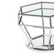 image 4 of Interiors By Premier Contemporary Silver Finish Diamond Design End Table, Elegant End Table, Stainless Steel Frame Bedside Table Silver
