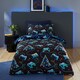 image 1 of Catherine Lansfield Christmas Gamer So Soft Reversible Duvet Cover Set Navy Blue | Blue | Navy Blue | Single