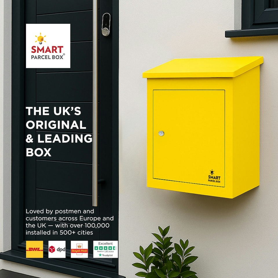 image 1 of SMART PARCEL BOX® Medium Front Access | Yellow | W 440 x D 350 x H 580 mm