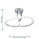 image 9 of First Choice Lighting Polished Chrome LED Curve Flush Ceiling Light Chrome | White